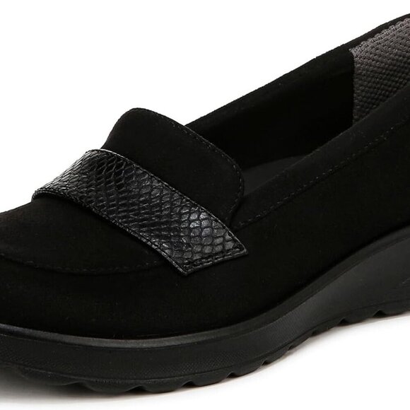 Women's Loafer Black Size 8 Eco-Friendly Lightweight Comfort Slip-On